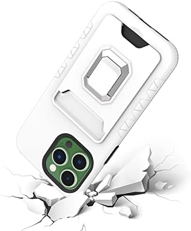 Гаден задниот случај на капакот на шок -отпорен на целосна телесна покриеност со магнетна 360 ° Cickstand Case за iPhone 14 Pro Max,