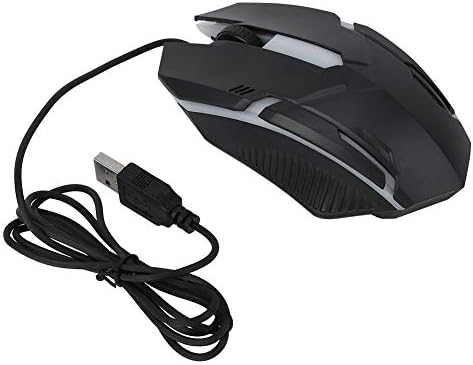 WeiyiROT шарен глушец за игри, црно жичен жичен компјутер глушец, приклучок и репродукција на преносни за WindowsXP/Vista/7/8/10 за компјутерски