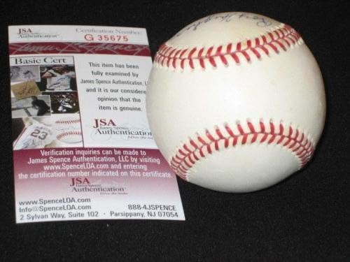 Рој Хјуз Индијците потпишаа автограмски автентични суровини ол бејзбол ЈСА ретки - автограмирани бејзбол