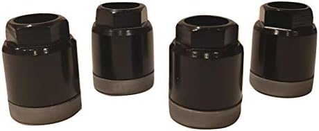 Muzzys сет од 4 универзални црни и сребрени TPMS сензор за воздушни вентили на монтирање на монтирање на монтирање на Schrader