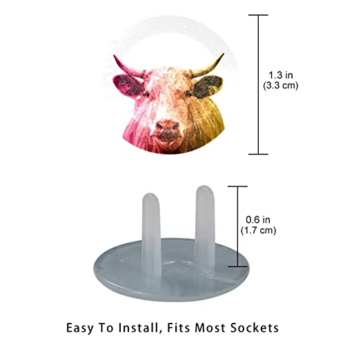 24 пакувања со ниска поли поли уметност за крави ги опфаќа заштитниците за приклучоци за безбедност на приклучоците за безбедност на децата, чувари од електричен шо