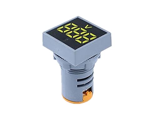 Akde 22mm мини дигитален волтметар квадрат AC 20-500V напон на напон на напон на напон на напон LED индикатор за сила