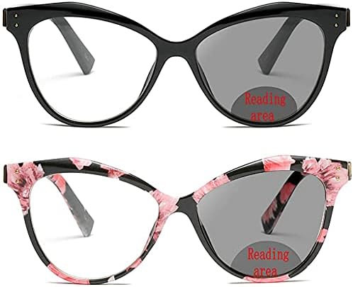 минцл Транзиција Фотохромни Бифокални Очила За Читање Женски Очила За Сонце За Мачки Читатели Мода 2 Пакет Против Замор на Очите &засилувач;