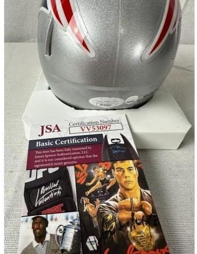 Крис Хоган потпиша автограм На Патриоти Од Нова Англија МИНИ шлем ЈСА ВВ53097-Автограмирани Мини Шлемови ОД НФЛ