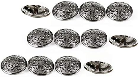 Се викаат 12 парчиња цветни отворени метални копчиња за занаетчиски занаети за разубавување на шиење DIYS