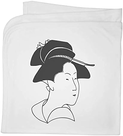 Азиеда 'Ориентална жена портрет' памучно бебе ќебе / шал