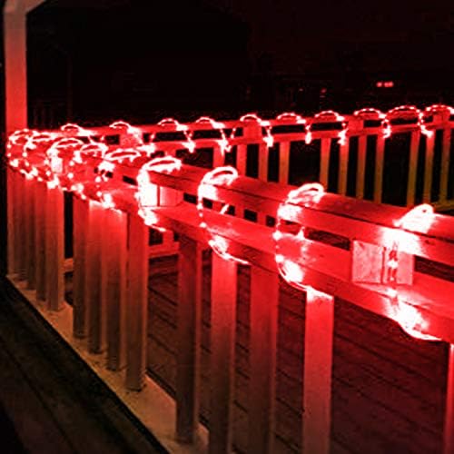 LED LED LED јаже светло црвена - За затворено и надворешно користење, 24 стапки - 10мм дијаметар - 144 LED сијалички со долг живот Декоративни