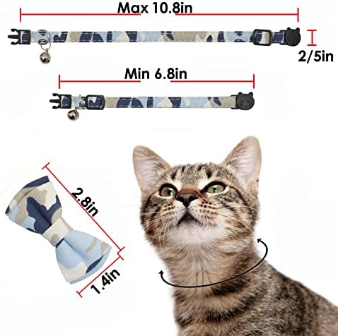 Јака за мачки отцепено со bellвонче и лак, карирана дизајн, прилагодливи јаки за маче за мачиња