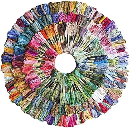 Случајни бои на SELCRAFT 447PCS Вкрстени навои за бод за занаети за занаети за шиење DIY