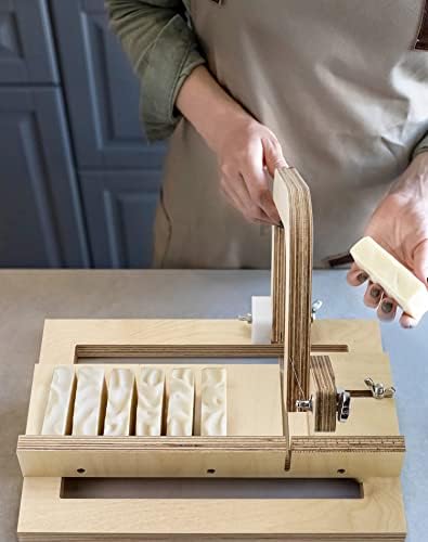 Секач за сапун Qwork, прилагодлив сапун Слицер дрвени единечни жици сапуни за рачно изработени сапуни, правење свеќи за сирење DIY алатка