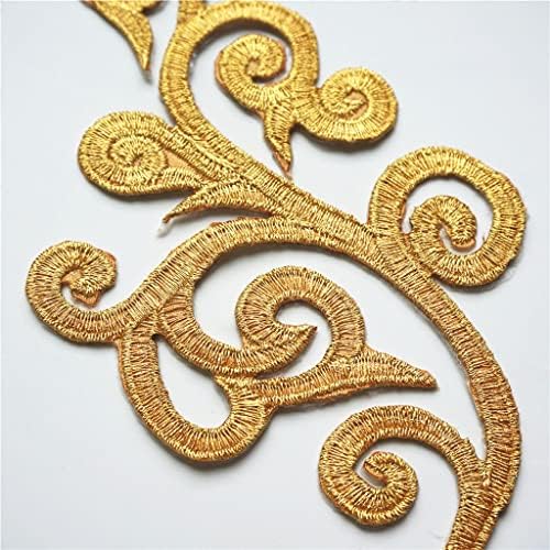 Златни закрпи од 2 парчиња шиење железо на значки извезени апликации Бохемија за облека DIY занаетчиска декорација