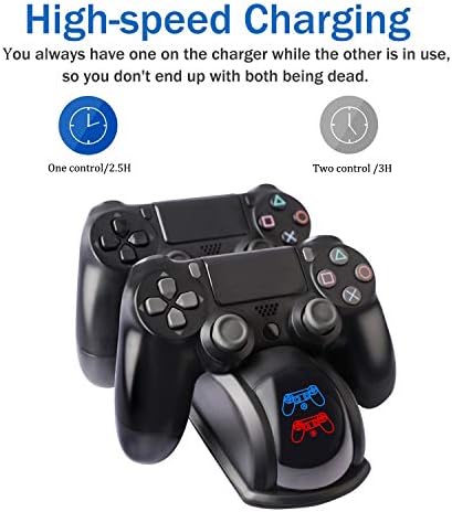 Контролер Полнач За PS4, Двојна USB PS4 Контролер Станица За Полнење Приклучок За Sony Playstation4 / PS4 / PS4 Слим / PS4 Pro