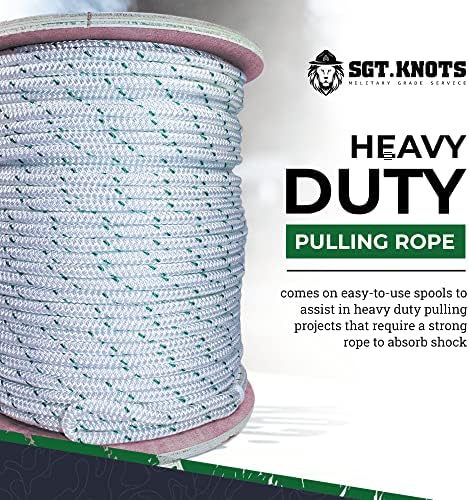Sgt Knots Double Braid Polyester влече јаже со јамка за очите за Marine & Winching