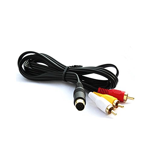 Стариот Skool Sega Saturn Gold позлатен AV кабел Аудио видео кабел ТВ конектор