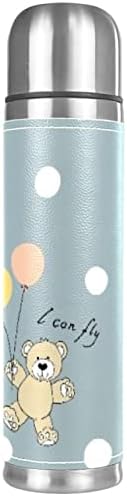 Мала мечка со балони Термос со двојни идови од не'рѓосувачки челик: го чува вашиот пијалок топол 8 часа термос шише со вода за топло и