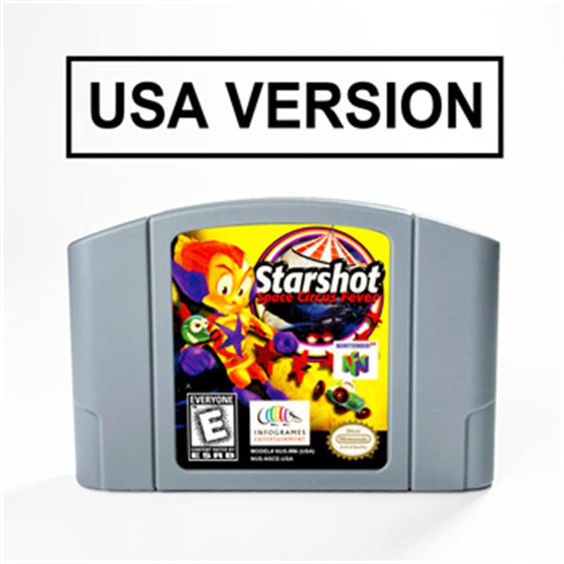 Вселенски циркуски треска на Starshot за 64 битни касети за игри USA верзија NTSC формат