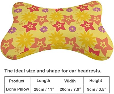 Убава перница за вратот на вратот на автомобилот од 2 перници за потпирачи за глава во форма на коски за патнички дома