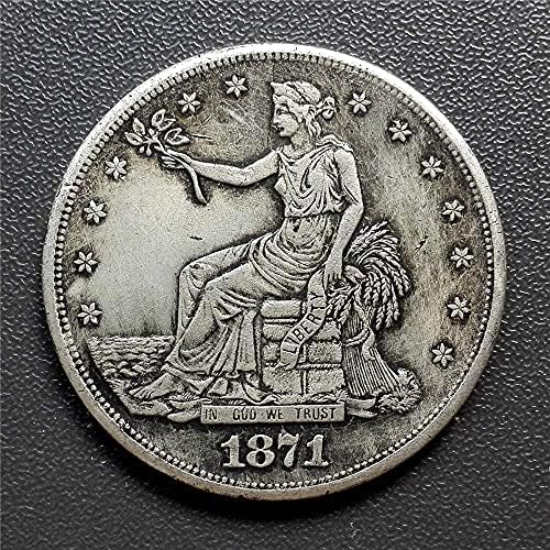 1871 година Статуа на слобода орел океан монета Американска пентаграм монета ретро комеморативна монета подароци за колекција на странски копии