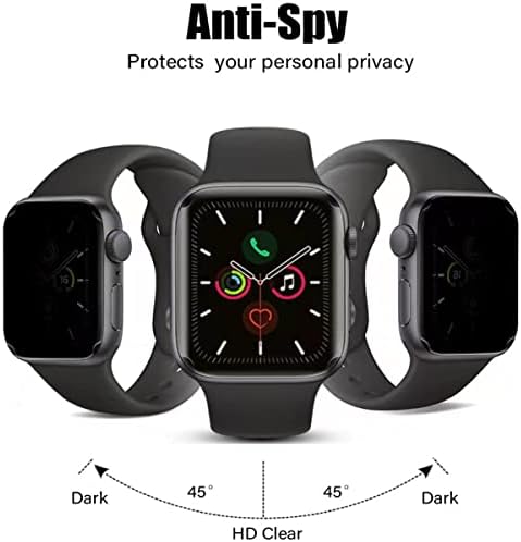 Мек Филм За Приватност НА VIESUP За Apple Watch Серија 4/5/6/SE 44MM, [2Pack] Ултра Тенок Анти-Шпионски Водоотпорен Заштитник