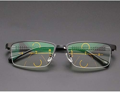 Прогресивни Мултифокални Очила За Читање, Мултифокални Асферични Површински Леќи, Паметен Зум На Метална Рамка Во Близина И Далеку