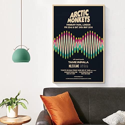 Xinya Arctic постер мајмуни Ам Постер гроздобер музички постери за соба естетско платно wallидна уметност во спална соба декор 12x18inch