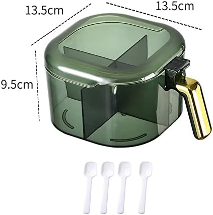 Кутија за складирање на кондимент Houchu за пикник BBQ со лажици зачини решетки кујнски материјали за зачини со лажица за готвење зачини