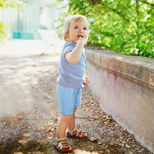 Resinta 4 пакува унисекс мали деца и бебиња „памучни панталони за влечење на памучни шорцеви за момчиња