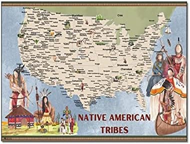 Ламинирани домородни американски племиња икони со земја мапи абориџини домородни народи слика фотографија фотографија мапа земја гранична