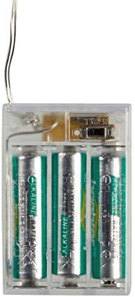 Lights4Fun, Inc. 20 Llama Battery управувана со микро LED затворен сребрена жица жица