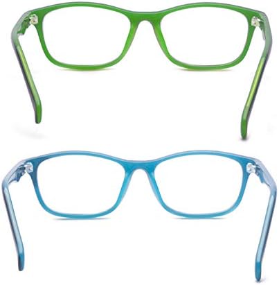 Outray 2 пакувања деца анти -сини светлосни очила Класичен правоаголник за очила Анти -штетно сина светлина/UV400 | Анти сјај