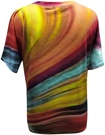 Женски плус големина летни врвови 2023 кратки ракави екипаж маица трендовски гроздобер графички кошули за печатење во обични