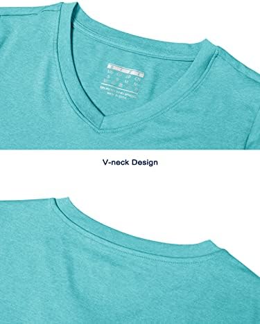 Ekенски маици на Екленсон upf 50+ Брзо сува цврста боја Атлетска тренингот V-врат со долга кошула за жени за жени