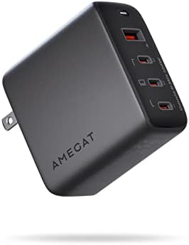 Amegat 100W USB C Полнач, Omina II 4-Порта Gan III Брзо Преклопен Ѕид Полнач За Лаптопи, Таблети, Паметни Телефони, Слушалки, И Повеќе