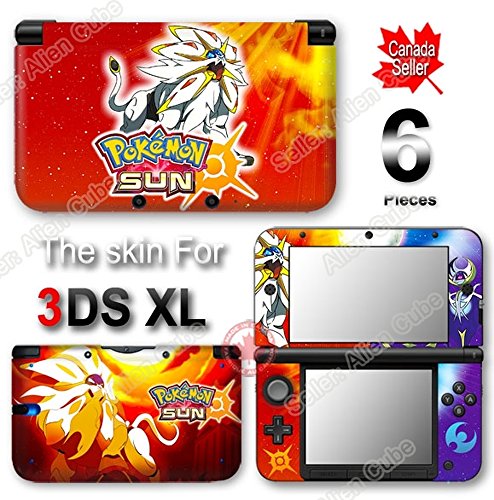 Pokemon Sun Moon Go Solgaleo налепница на кожата на кожата 2 за оригиналниот Nintendo 3DS XL