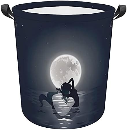 Кошница за перење Foduoduo сирена сирена сирена пеење во ноќта, алишта за перење со рачки што се преклопуваат со преклопување