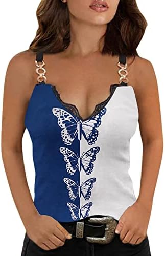 Падот на врвовите за жените 2023 Трендовски ретро апстрактен печатен елек Ками маица против тренингот без ракави на вратот женски врвови плус