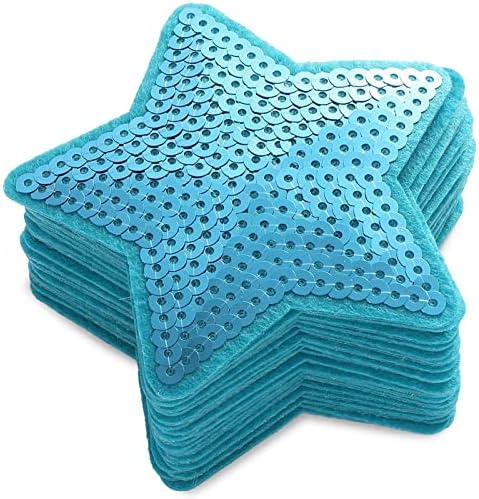 24 пакувања мали сини starвездички закрпи за везење за облека, железо на апликација за шиење