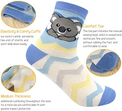 Детски памучни чорапи за животни на глуждот - слатки цртани филмови чорапи меки смешни детски чорапи за дишење на дете за девојчиња за момчиња