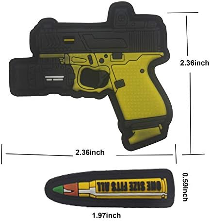 Мини пиштол куршум ПВЦ гумена лепенка 3Д прицврстувач за прицврстувачи и јамка за поддршка на тактички воени морални закрпи