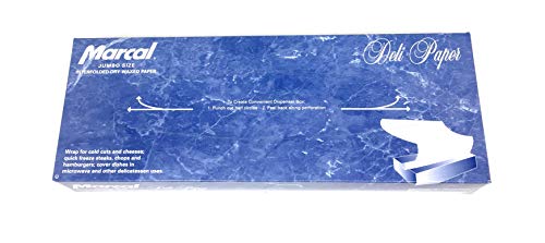 Маркал Дели завиткана мешана восочна хартија. Сува восочна храна лагер umамбо големина 15 инчи од 10,75 инчи. Вкупно 1000 листови