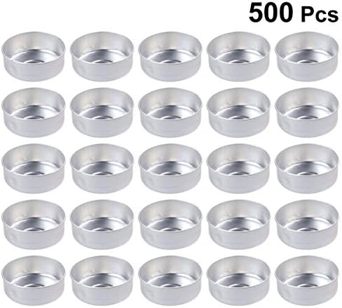 500 парчиња Тркалезен Калај Чаши За Чај Празна Кутија Контејнери За Восок Од Свеќи Модел НА Мувла ЗА Свеќи САМ Сам