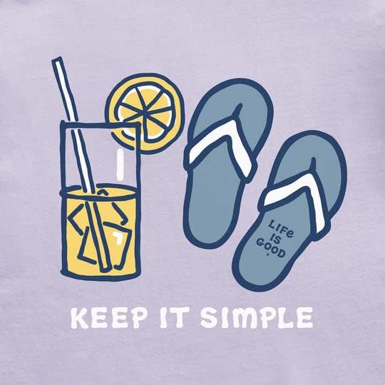 Животот е добар. Women's's Keep It Simple Lemonade SS Crusher Tee, lilac Purple, xx-large