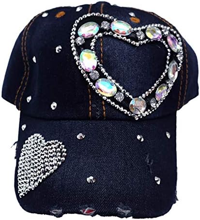 Шума и дванаесетти модни капачиња за бејзбол капа - украсена со кристални ригистони и faux скапоцени камења