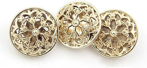 Копче за облека од 10 парчиња - Моден шуплив цветна метална облик на метално копче во облик на копче Поставете копче за шиење