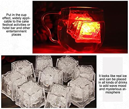Wybfztt-188 12 парчиња предводени од мраз коцки блескави забави, светло светло светло светло неонски свадбени фестивали Божиќ бар вино стакло
