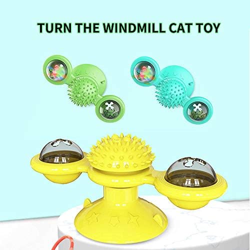 Skajowid Cat Toy Puzzle Roting Brush Turntable Cat Play Game Cat Toy Toy Toy Windmill Kitte Interactive Toy Pet