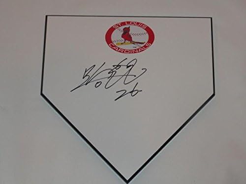 Сеунг -Хван О потпишана домашна плоча Сент Луис кардинали автограмиран доказ - Игра на MLB користени бази