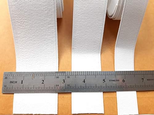 Бели 3 Дворови Измешајте Плетени Еластични Ленти За Шиење За Занаетчиска Ткаенина Ткаенина Плетење Облека Панталони Костими Облека Појас Панталони