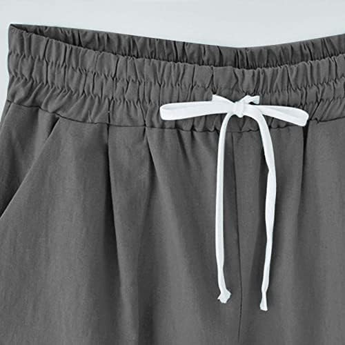 Smidow Bermuda Shorts за жени должина на коленото лето 2023 плус големина цврсти пот -шорцеви тренингот пижами салон кратки панталони