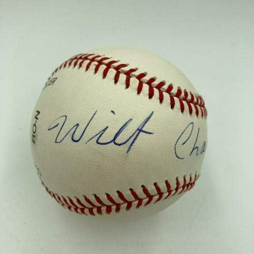 Прекрасен сингл на Вилт Чемберлен потпишан бејзбол на Националната лига ПСА ДНК Коа - НБА автограмираше разни предмети